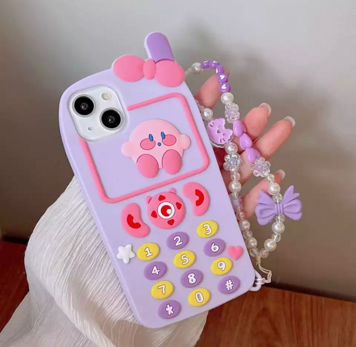Carcasa Kirby silicona telefono lila