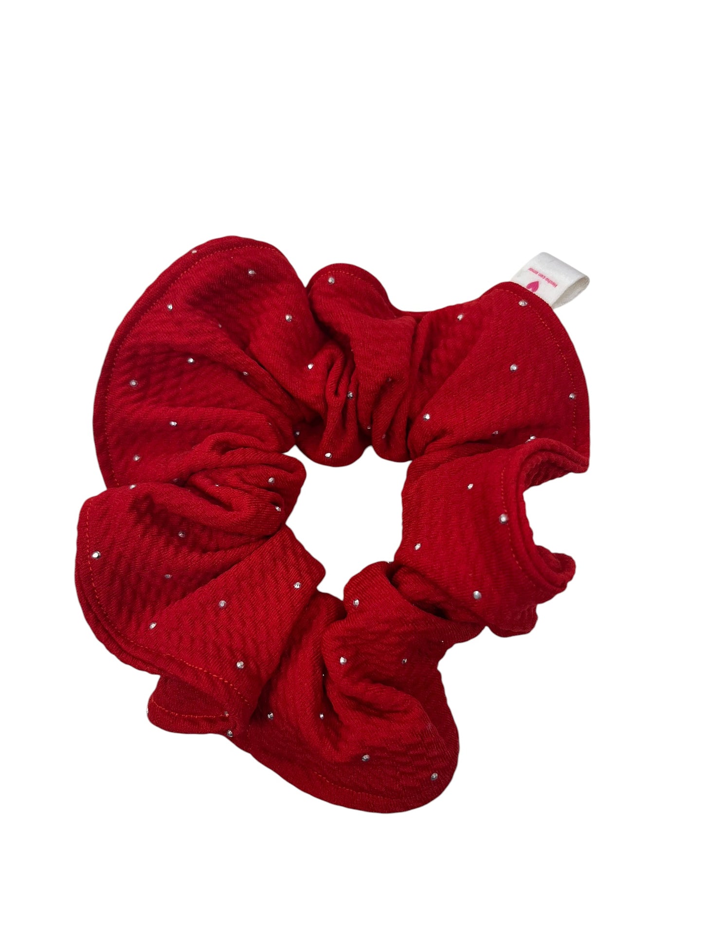 Scrunchie rojo brillante