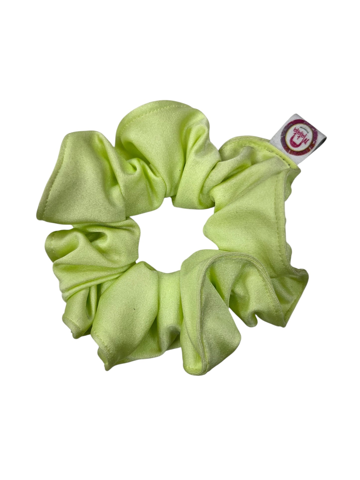 Scrunchie verde satín