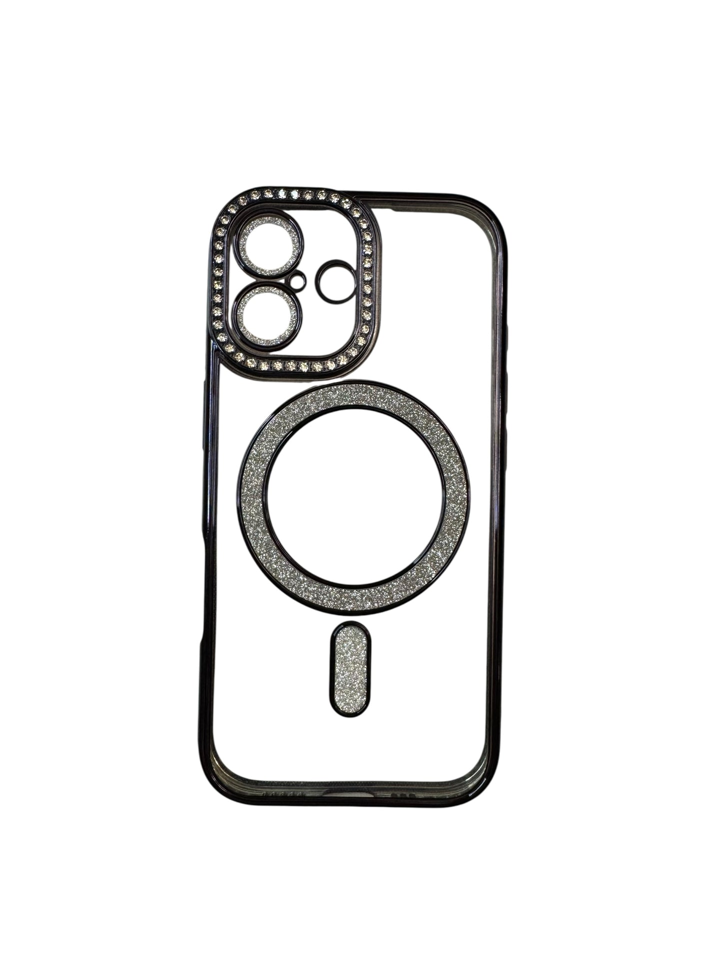 Carcasa iPhone 17 brillos + Magsafe morado oscuro