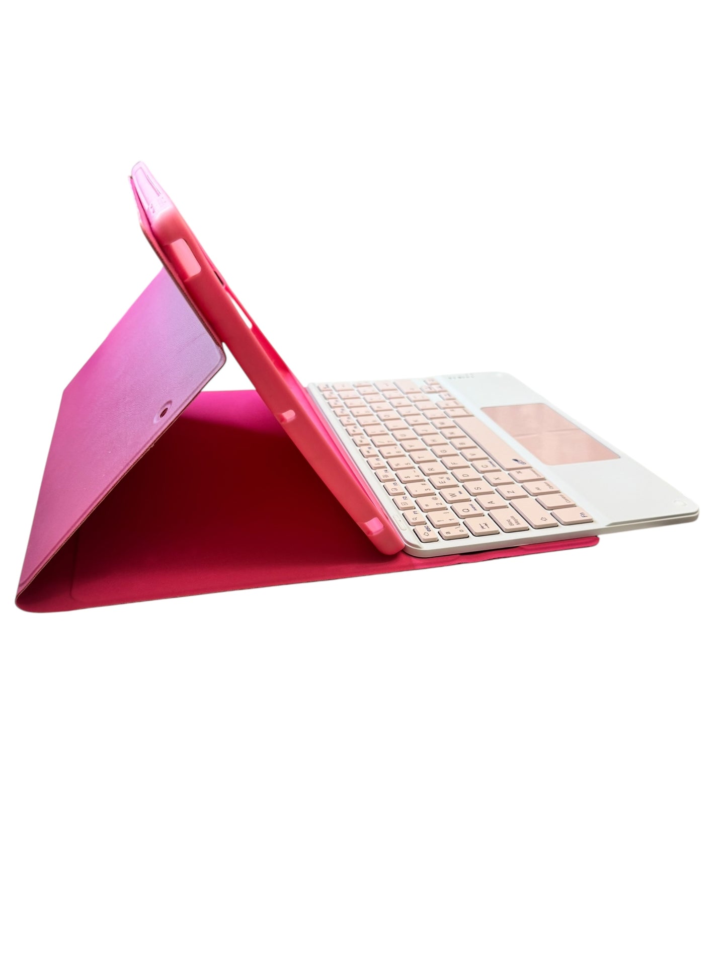 Carcasa + teclado + mousepad para IPAD 10.2 fucsia