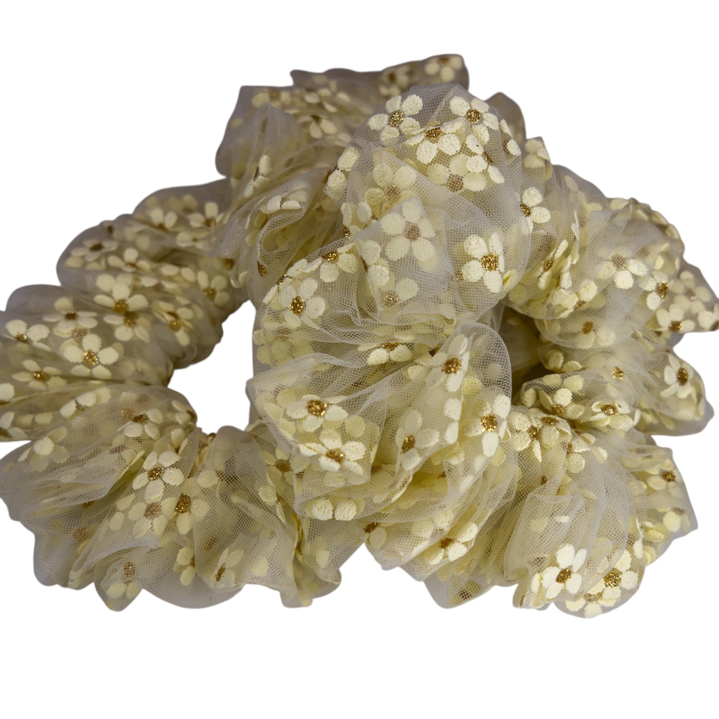 Scrunchie flores amarillo