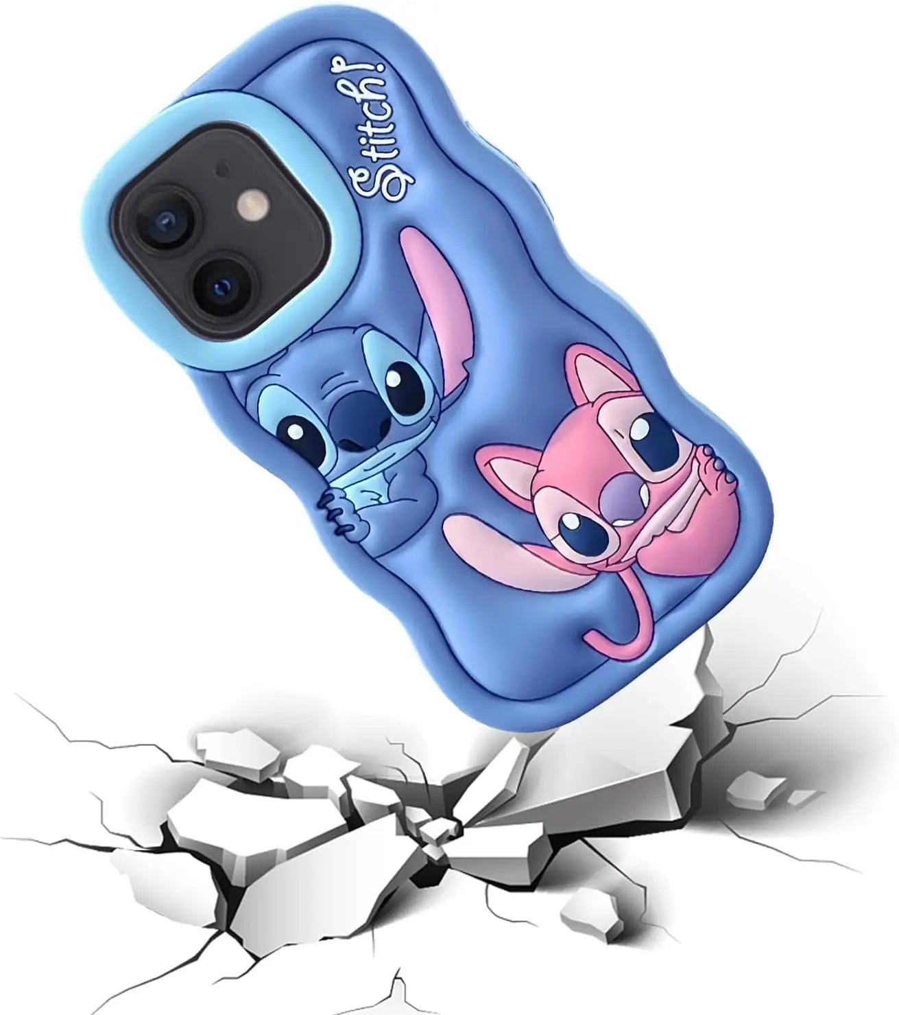 Carcasa Stitch Y Angel silicona para Samsung