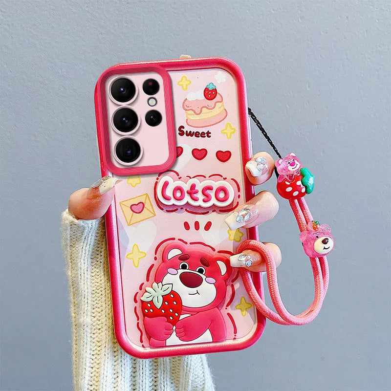 Carcasa Kuromi, Pochaco o Lotso para Samsung Serie A