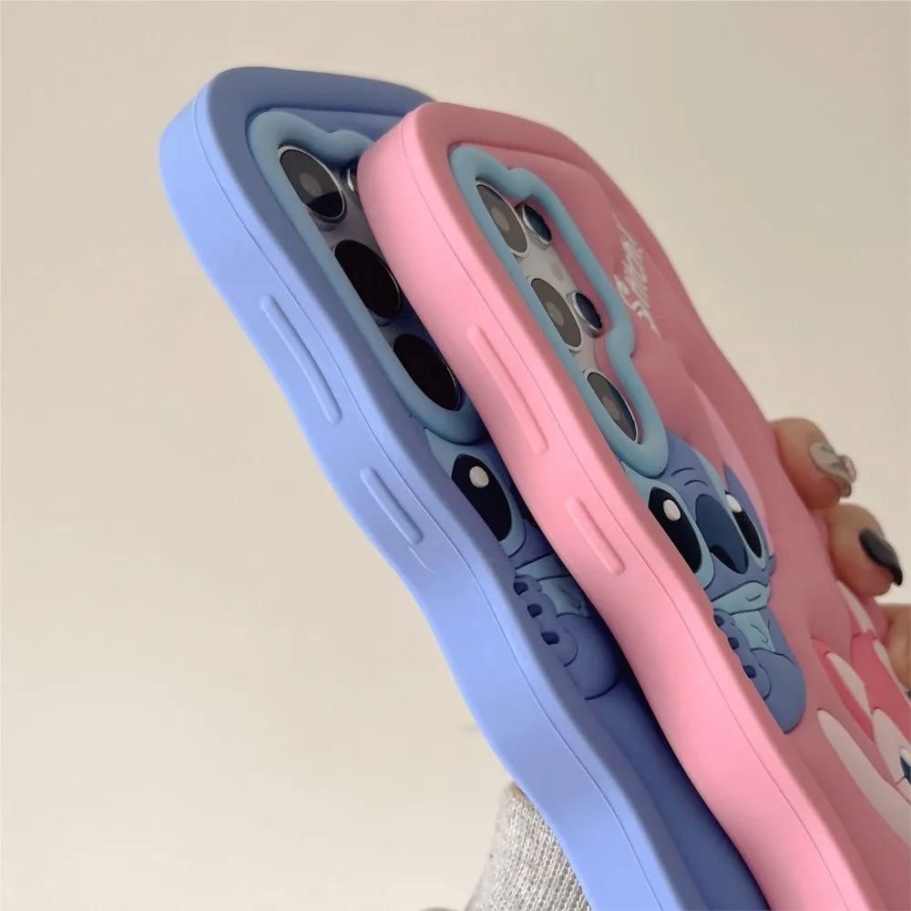 Carcasa Stitch Y Angel silicona para Samsung