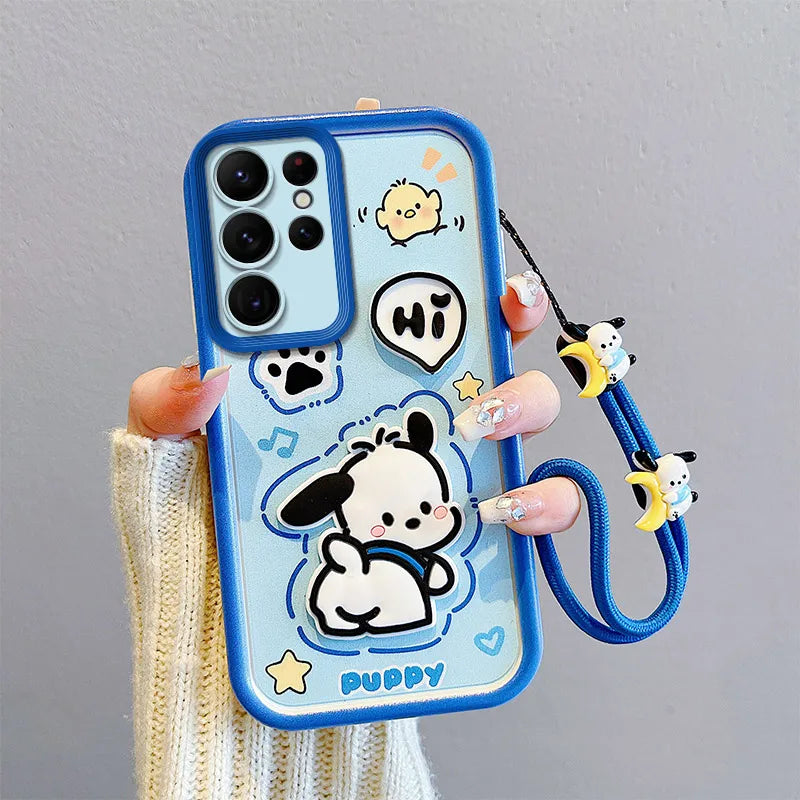 Carcasa Kuromi, Pochaco o Lotso para Samsung Serie A