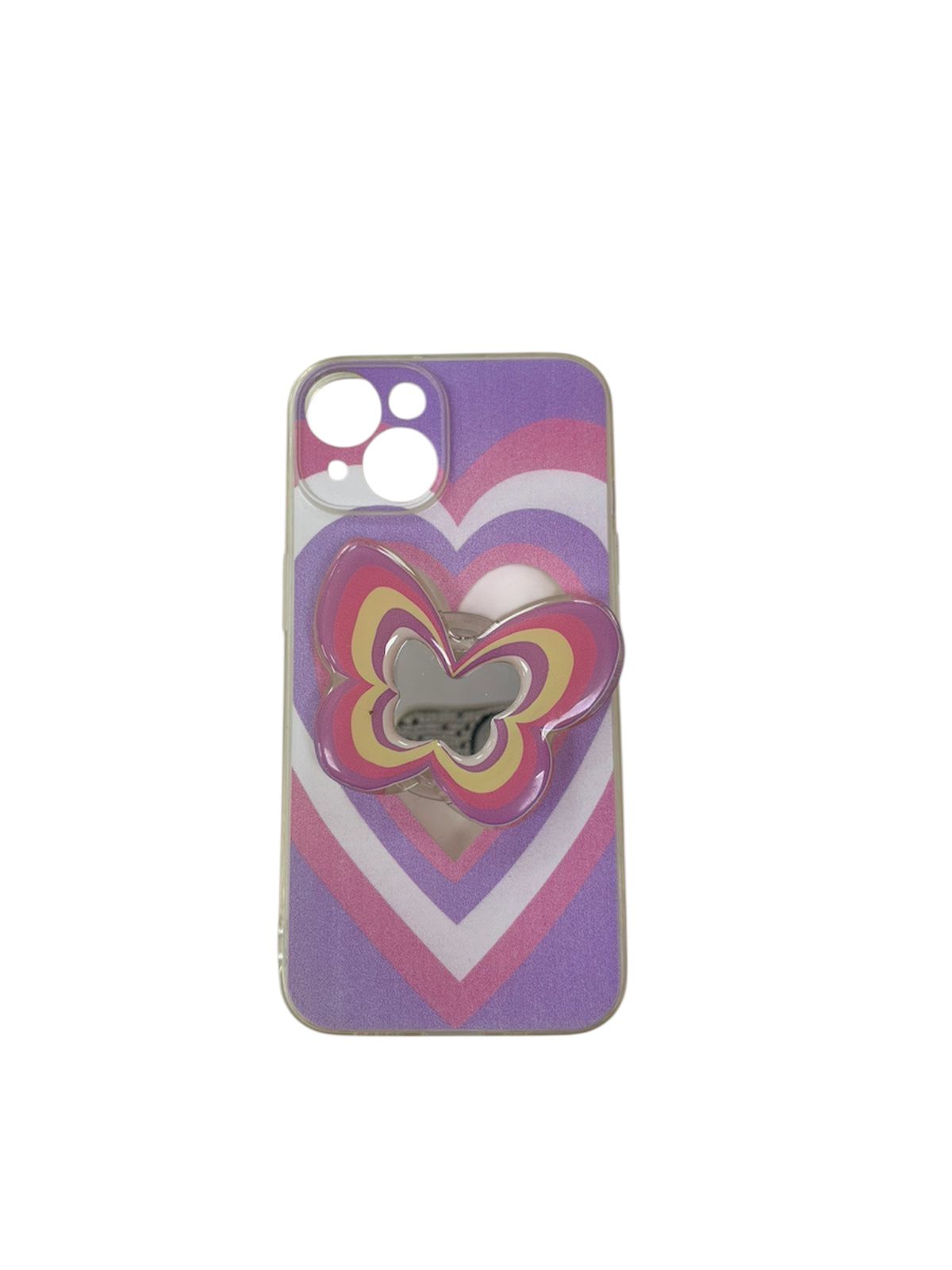 Carcasa Iphone 13/14 corazones morados