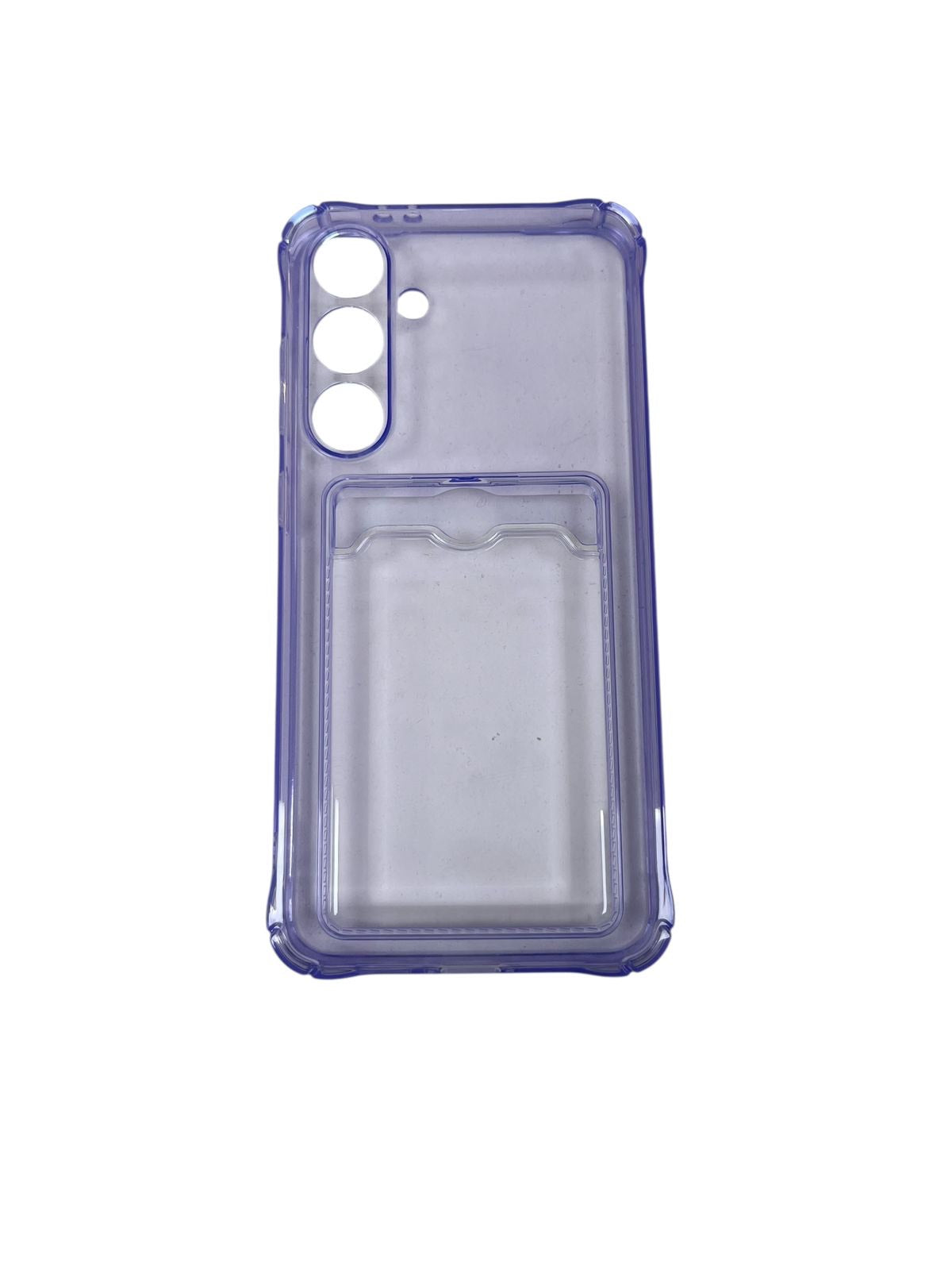 Carcasa Samsung S24 Fe tarjetero azul claro.