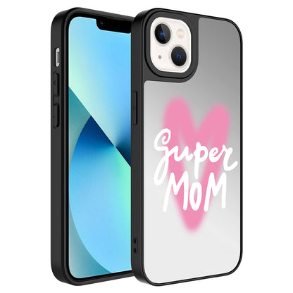 Carcasa tipo casetify Super mom versión espejo