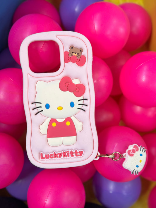 Carcasa Hello Kitty silicona con colgante