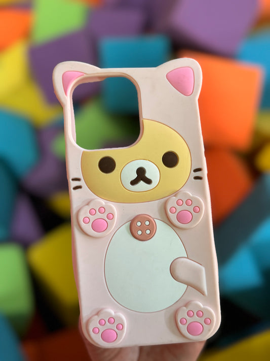 Carcasa silicona Rilakkuma gato oso