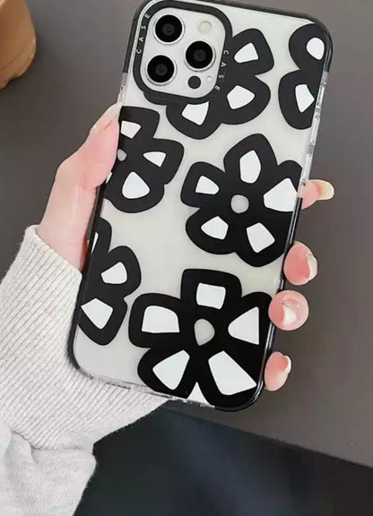 Carcasa tipo casetify flores negras