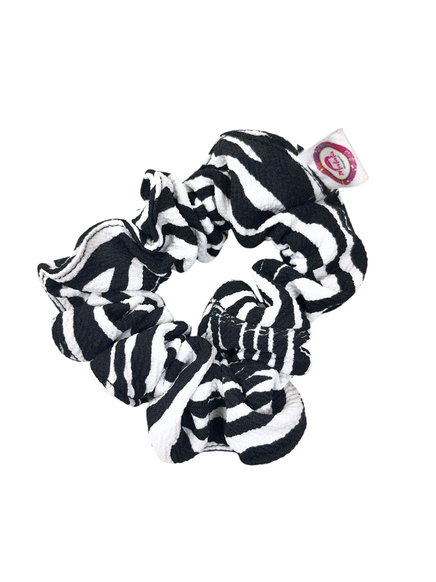 Scrunchie animal print patrón de cebra