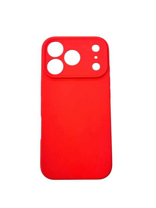 Carcasa iPhone 17 pro silicona rojo