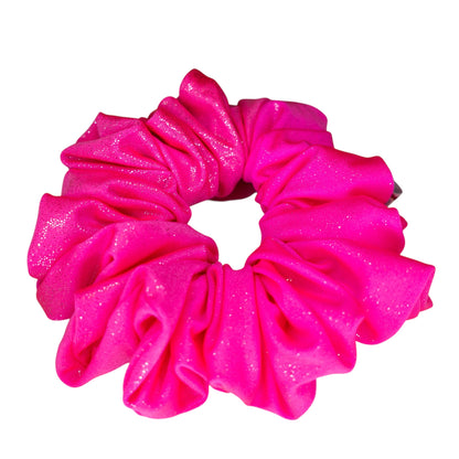 Scrunchie fucsia con brillos