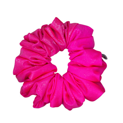Scrunchie fucsia con brillos