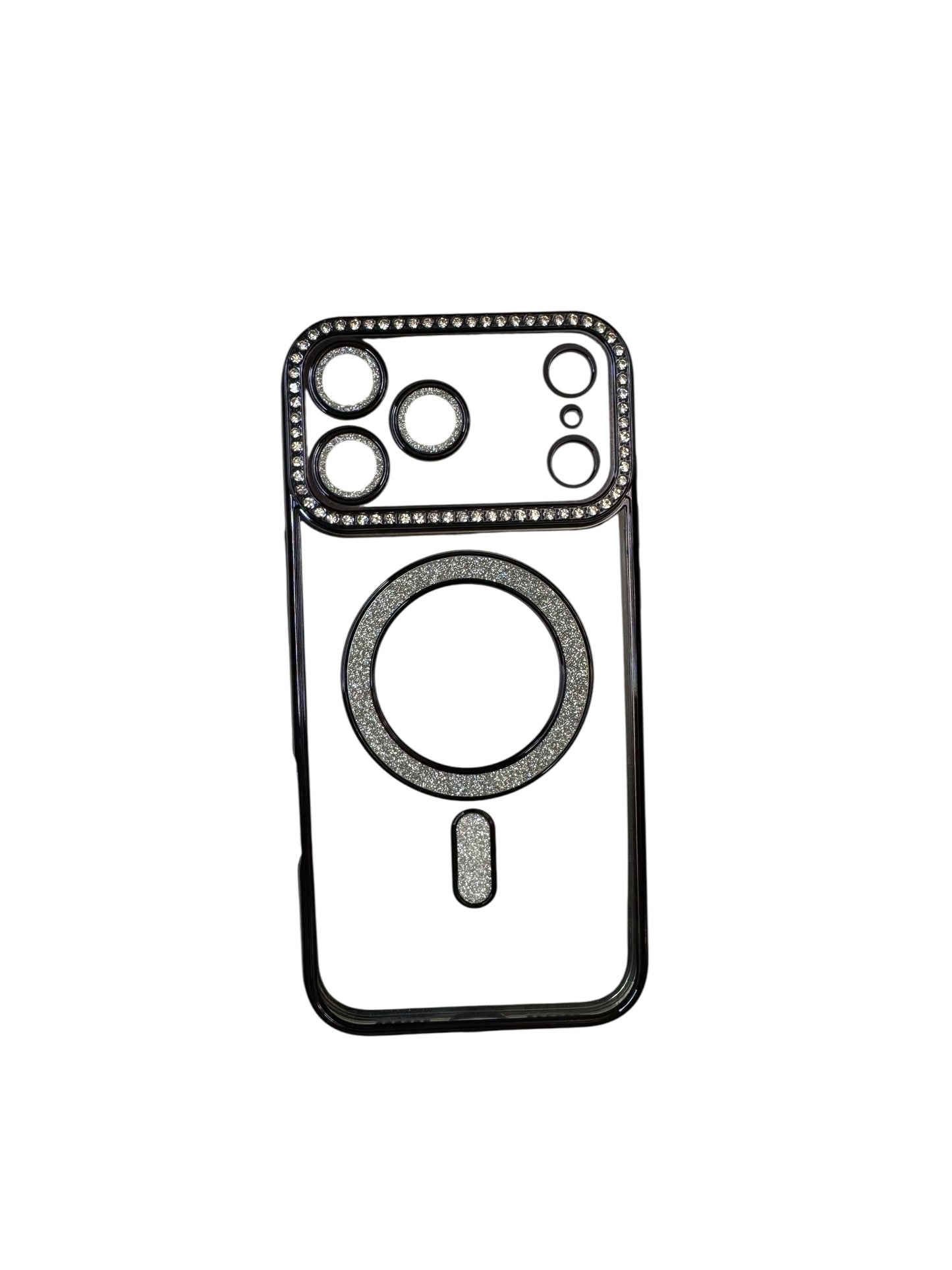 Carcasa 17 Pro Max brillos + Magsafe negro