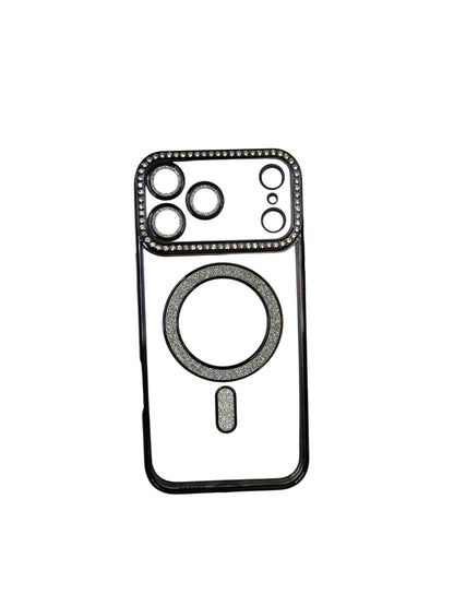 Carcasa 17 Pro Max brillos + Magsafe negro