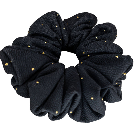 Scrunchie negro con tachas