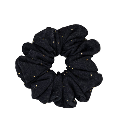 Scrunchie negro con tachas