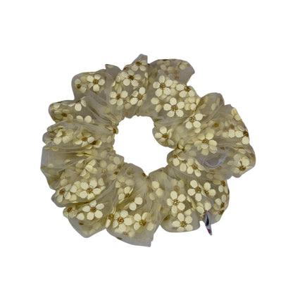 Scrunchie flores amarillo
