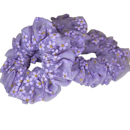 Scrunchie flores morado