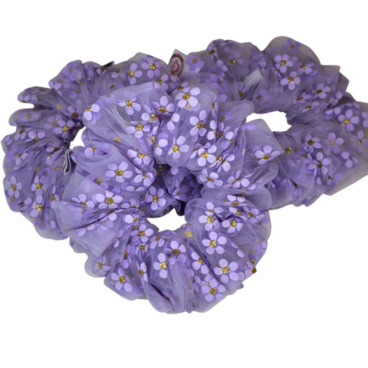 Scrunchie flores morado