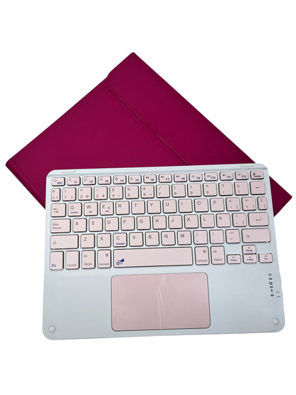 Carcasa + teclado + mousepad para IPAD 10th/A16/11 fucsia
