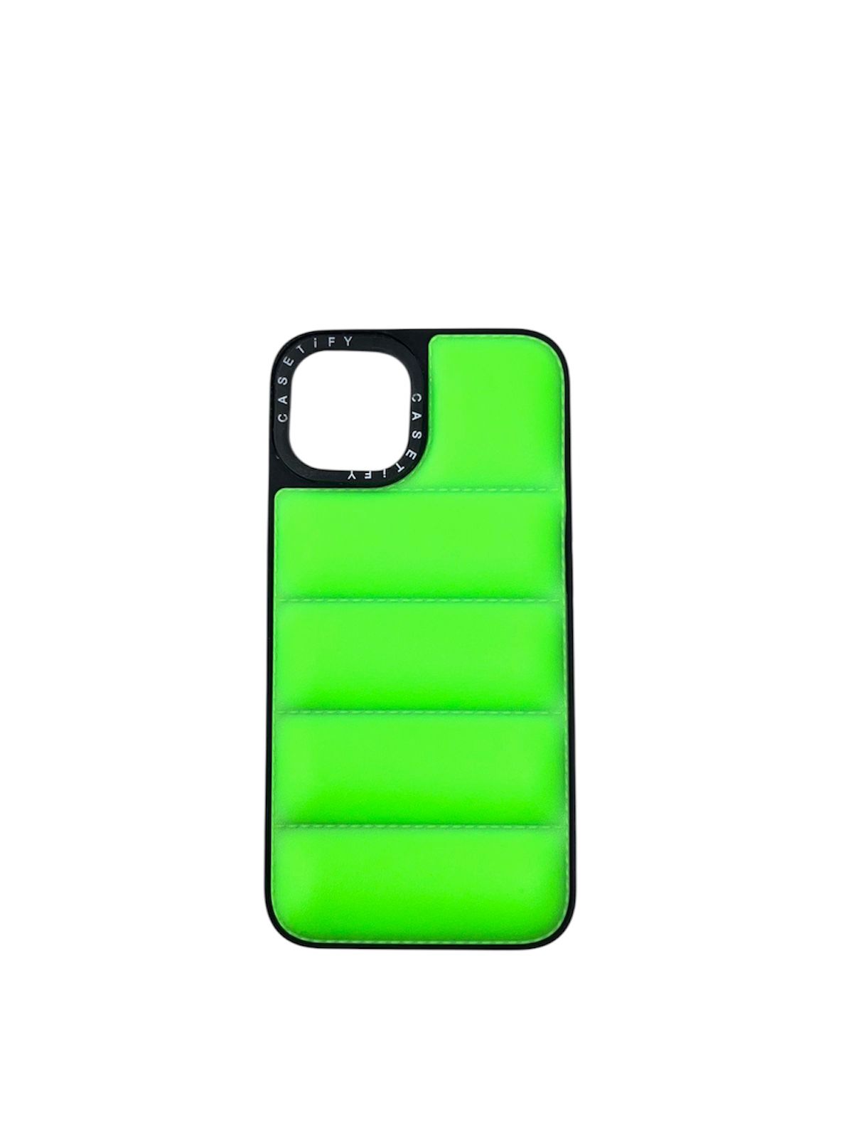 Carcasa Iphone 13/14 alcochada verde fluor