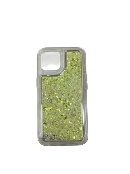Carcasa Iphone 13/14 glitter amarillo