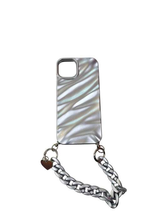 Carcasa Iphone 13/14 strap plateada