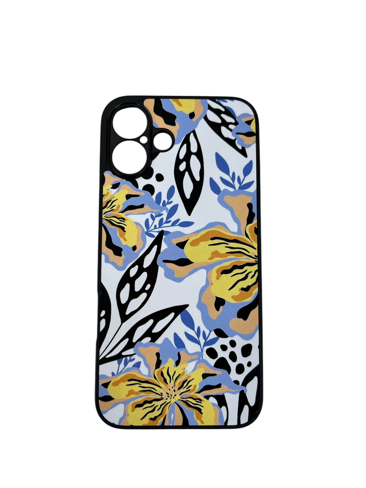 Carcasa Iphone 16 Plus flores celeste