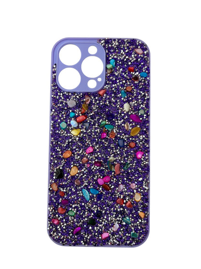 Carcasa Iphone 16 pro max brillos morada