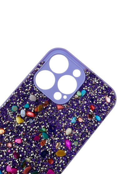Carcasa Iphone 16 pro max brillos morada
