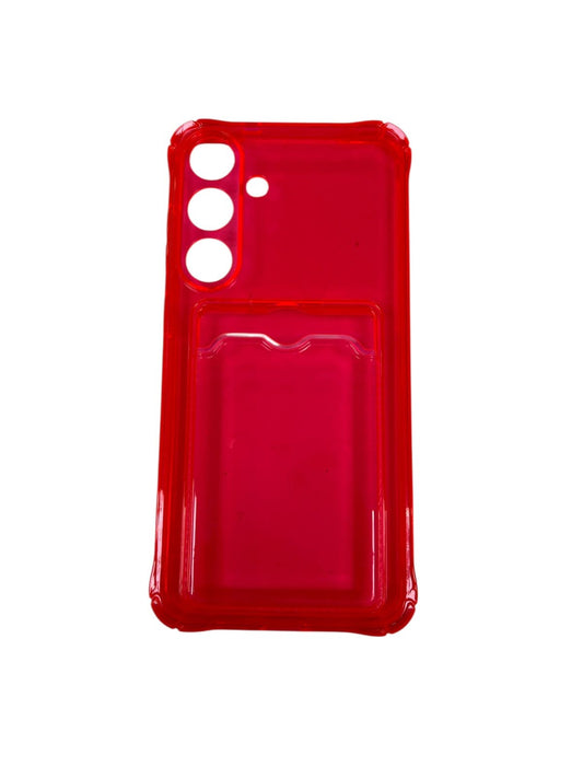 Carcasa Samsung S25 Plus tarjetero rojo